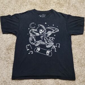 A. Lab Shirt Adult Large Black Grim Reaper Skater Skateboard Mens